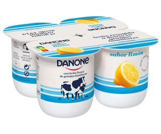 Yogur Limón Elaborado con Leche Fresca de Vaca Danone 4 X 120 G.