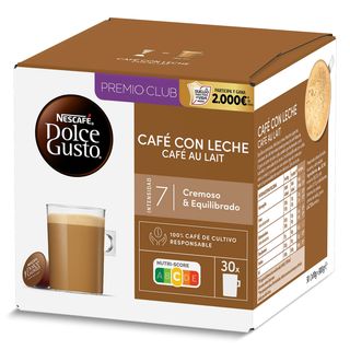 Café Con Leche En Cápsulas Nescafé Dolce Gusto Caja 30 Unidades
