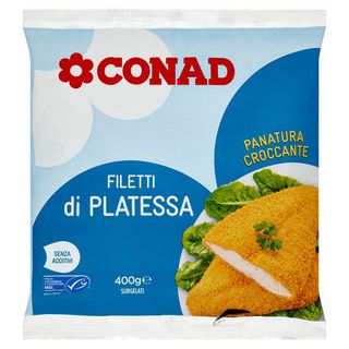 CONAD Filetti di Platessa Panatura Croccante Surgelati 400 g - 8003170012479