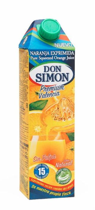 Zumo Exprimido Sin Pulpa De Naranja Don Simon 1L