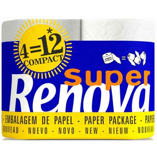 Papel Higiénico Super Compact Renova (emb. 4 rolos = 12 rolos)