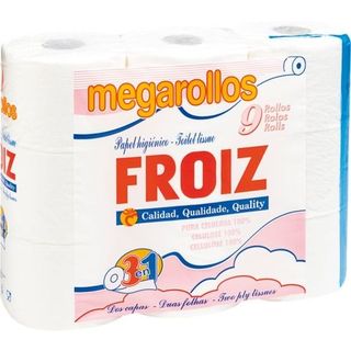 Papel Higiénico Froiz Doble Capa 9 Megarrollos