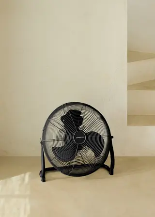 AIR FLOOR RETRO - Ventilador industrial de suelo Negro 41x20x40.5; 12"