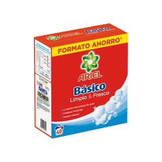 Detergente En Polvo Basico Ariel 40 Dosis (241640)