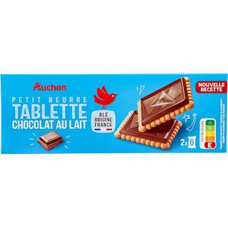 AUCHAN Bolacha Manteiga Coberta com Chocolate de Leite 150 g