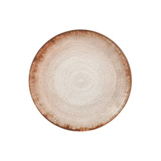 Piatto frutta 21 cm bordo rosso stoneware - Artisanal