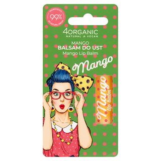 4Organic Pin-up Girl Natural lip balm, Mango                
