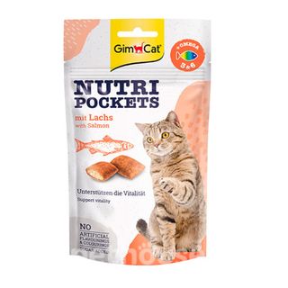 Gimcat Bocaditos Nutri Pockets De Salmón Para Gatos 0.06Kg