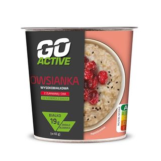 Go Active Owsianka wysokobiałkowa z żurawiną i chia, 65 g