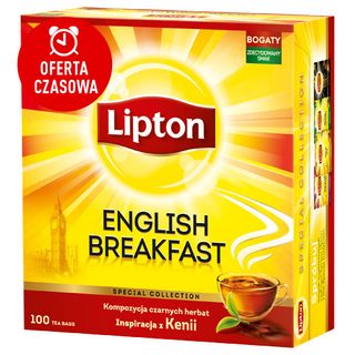 Lipton Herbata czerna English Breakfast, 100 torebek