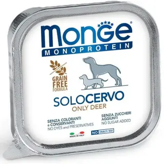 Monge dog gr.150 pate monoproteico solo cervo
