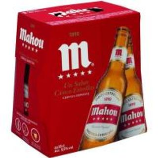 Cerveza Mahou 5 Estrellas Pack Botellín 6X25 Cl. (311720)