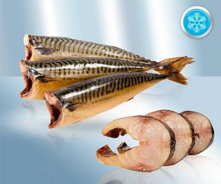 Caballa ahumada en frío sin cabeza, congelada 350-400g
