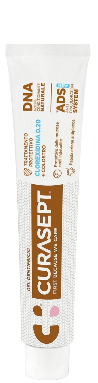 Curasept ADS720 DNA Protective Colostrum + PVP-VA Pasta do zębów z chlorheksydyną na dziąsła ochronna