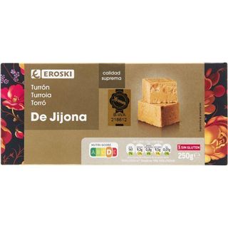 Turrón Jijona Eroski, Caja 250 Gr.