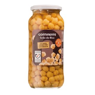Grão de Bico Cozido sem Glúten Continente (emb. 540 gr (peso escorrido 400 gr))
