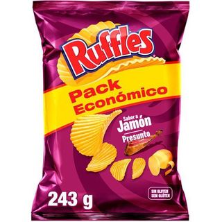 Patatas sabor jamón RUFFLES, bolsa 243 g (26693580)
