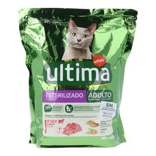 Comida Gato Ester. Buey Ultima Cat 800 G.