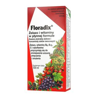 Floradix, płyn żelazo i witaminy, 500 ml