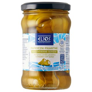 Elios Papryczki pikantne nadziewane serem, zielone, 270 g/150 g