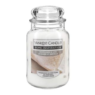 White Linen Lace, candela in giara grande - Yankee Candle