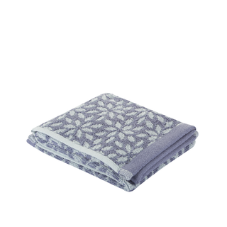 Asciugamano ospite 40x50 cm fiori blu - in cotone
