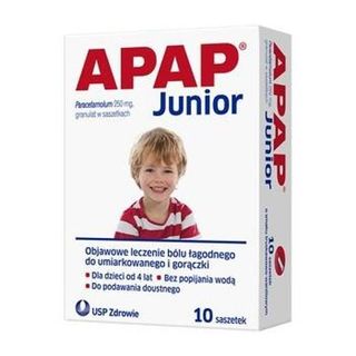 Apap Junior 250 mg 10 saszetek