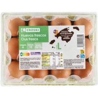 Huevos L Baleares Eroski, Cartón 1 Docena (18833368)