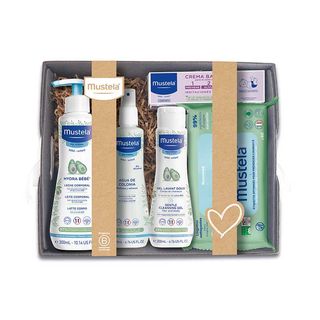 Canastilla Bebé Toallitas + Colonia + Loción + Bálsamo + Gel Mustela (8436034153450)
