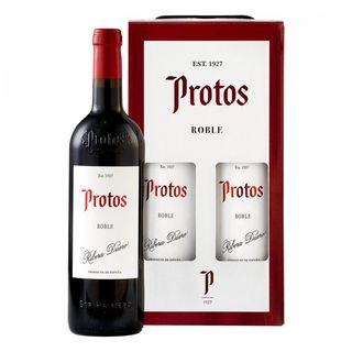 Vino Tinto Estuche 2 Botellas Do Ribera Duero Protos Roble 75 Cl.