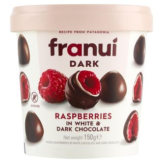 franuí Dark Raspberries in White & Dark Chocolate 150 g