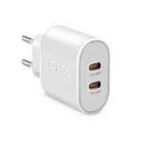 Cargador Sbs 2X Usb-C Power Delivery 45W Blanco (8018417405709)