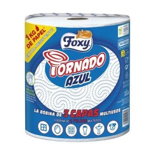 Foxy Papel de Cocina Tornado Azul 3 Capas 1u