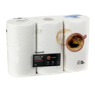 Papel De Cocina Absorbente 2 Capas Hogarel 3 Uds (278772)