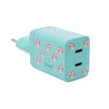 Cargador De Pared Mr Wonderful Con 2 Puertos Usb-C Setas (8436589916012)