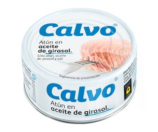 Atún en Aceite Vegetal Calvo Lata de 104 G.