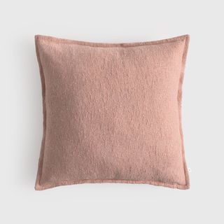 Funda De Cojín Algodón Liso Con Textura Texcolcu Rosa 45x45 cm