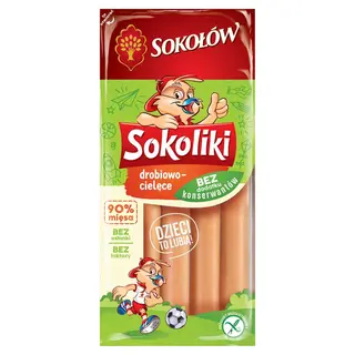 Sokołów Sokoliki Parówki drobiowo-cielęce 140 g