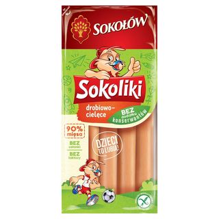 Sokołów Sokoliki Parówki drobiowo-cielęce 140 g