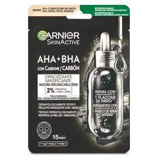 Mascarilla Facial Aha + Bha Con Carbón Activo Garnier 1 Unidad