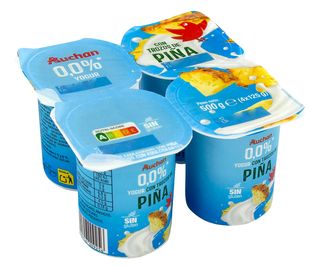0% C/Piña Auchan 4X 125 G