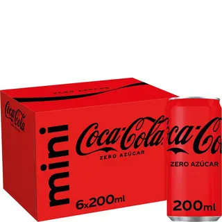 Coca Cola Zero Refresco De Cola Zero Pack Lata 6X20 Cl