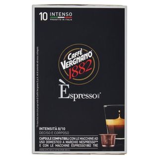 Caffè Vergnano 1882 Èspresso1882 Intenso 10 Capsule Compatibili Nespresso* 50 g