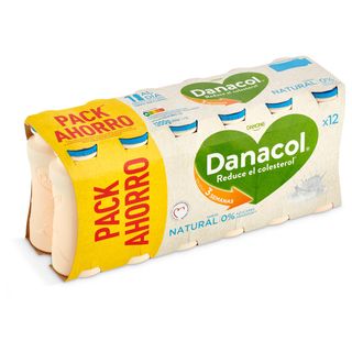 Bebida Láctea Natural 0% Azúcares Añadidos Danacol Pack 12 X 100 G