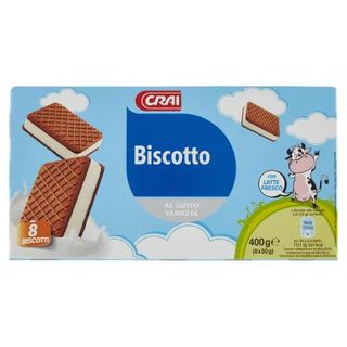 Crai Biscotto al Gusto Vaniglia 8 x 50 g