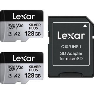 MicroSD Lexar 128GB Bipack silver A2 V30  - SCMLXR933059