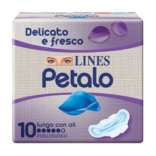 Lines Petalo Assorbenti Lungo Con Ali 10pz