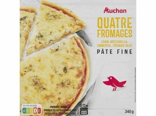 PIZZA EXTRA FINA AUCHAN:DIVINA 4 FORMAGGI 340G