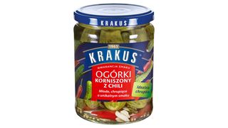 Krakus - Ogórki korniszony z chili - 500 g