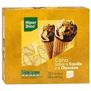 Hiperdino Conos De Vainilla Y Chocolate 6 X 120 Ml